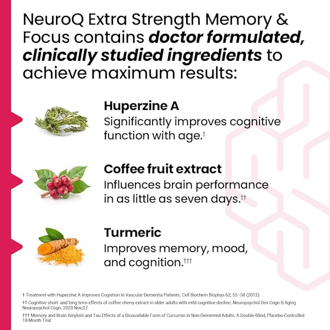 NeuroQ Memory & Focus Extra Strength 60 Capsules