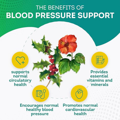 PurePremium Blood Pressure Supplements with Hawthorn B6 - 180 Caps