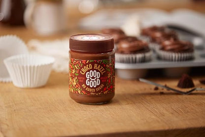 GOOD GOOD No Added Sugar Belgian Choco Hazel Spread - Chocolate Spread with Natural Sweeteners - Gluten Free - Vegetarian Friendly - 12oz / 350g (Pack of 1)