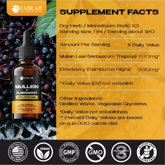 Mullein Leaf Extract with Elderberry 4