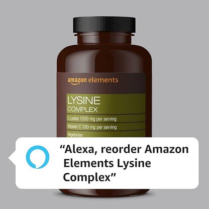 Amazon Elements Lysine Complex with Vitamin 65 Servings, 195 Count