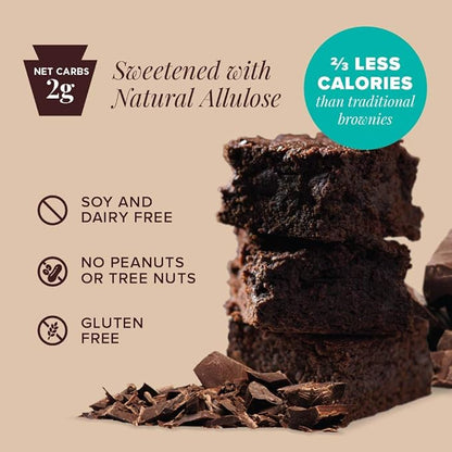 Keystone Pantry Keto Brownie Mix- Soy and Dairy-Free, Gluten Free, Diabetic, Atkins, Ketogenic, and WW friendly. Kosher-Parve 16 servings. Sweetened with Allulose