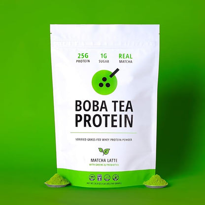 Boba Tea Protein Matcha Latte 25g Grass-Fed 19 Servings