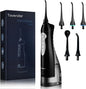 Electric Water Flosser, Rechargeable Dental Oral Irrigator 3 Modes, 5 Tips (300ML, IPX7Waterproof IPX7Waterproof Waterflosser)