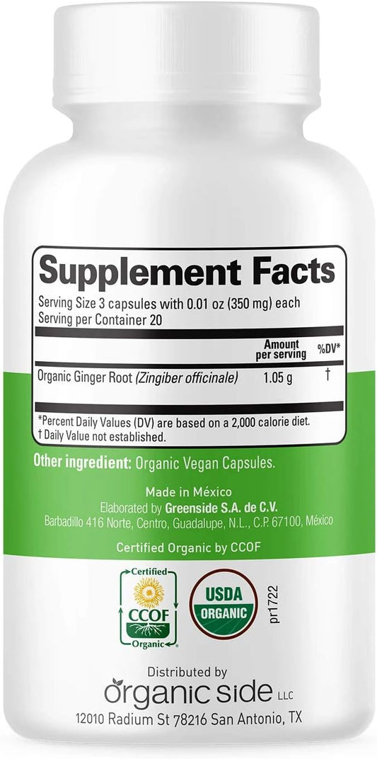 Organic Ginger 60 Capsules