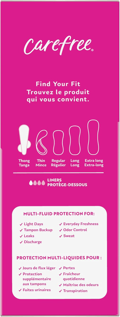 Carefree Panty Liners for Women, Thong 196ct (4 (4 Packs 49ct) (Packaging