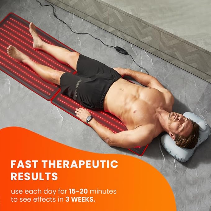Bestqool Red Light Therapy Mat, Near 38.2" x 24" Large