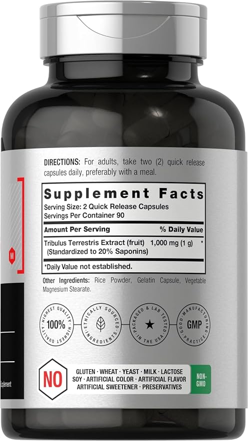 Horbäach Tribulus Terrestris 1000mg | 180 Capsules