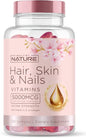 Hair Skin and Nails Vitamins – 5000mcg Biotin 120 Softgels