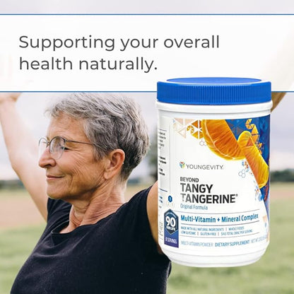 Youngevity Beyond Tangy Tangerine - Original Formula | Multi-Vitamin & Mineral Complex | Made with Natural & Whole Foods | 5,745 ORAC | 1 Pack