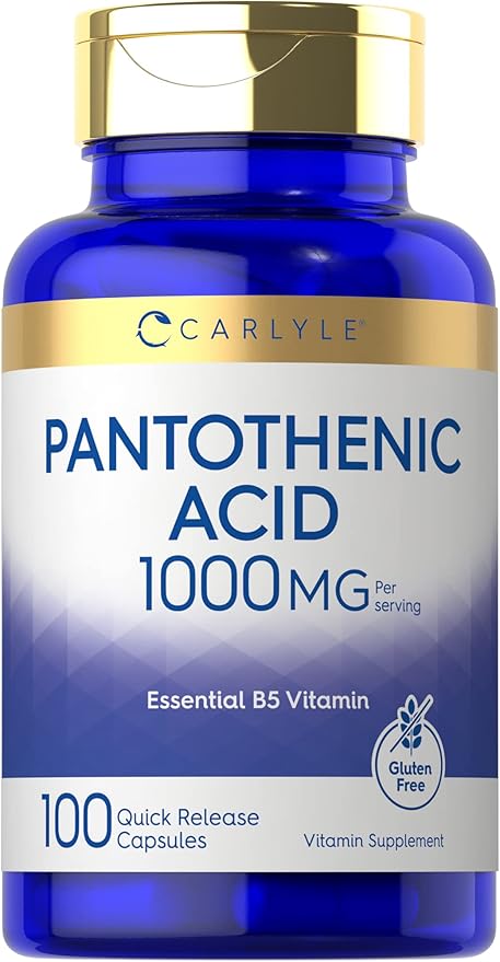 Carlyle Pantothenic Acid 1000mg | 100 Capsules B5 Vitamin