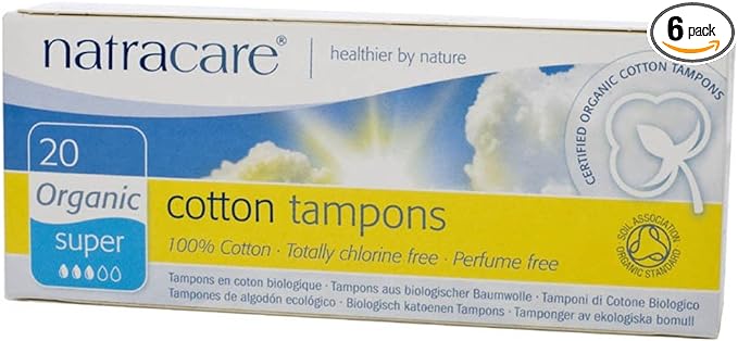Natracare Tampons Super 20 ct, 6 (120 Tampons
