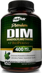 NutriFlair DIM Supplement 400mg with Bioperine, 120 Capsules - Diindolylmethane - Estrogen Metabolism Support & Hormone Balance, Menopause, PCOS, Acne and Skin Care for Men & Women - Compare to 300mg
