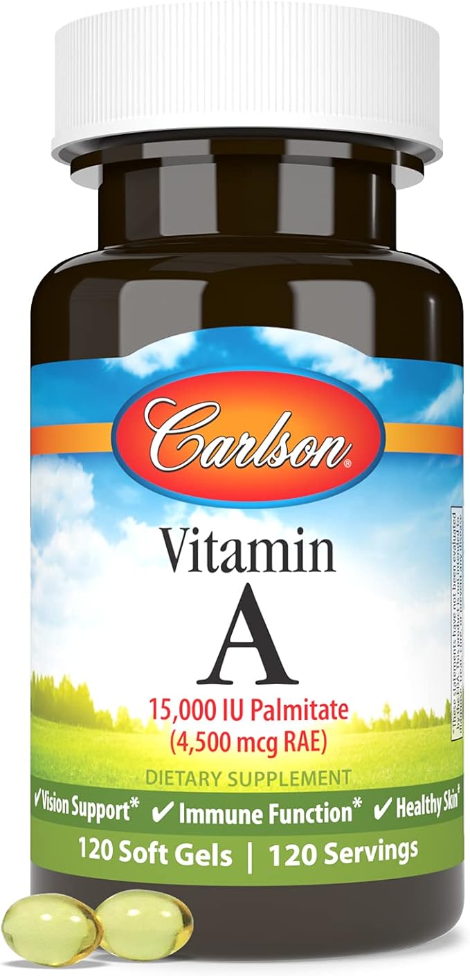 Carlson - Vitamin A, 15000 IU (4500 mcg 120 Softgels