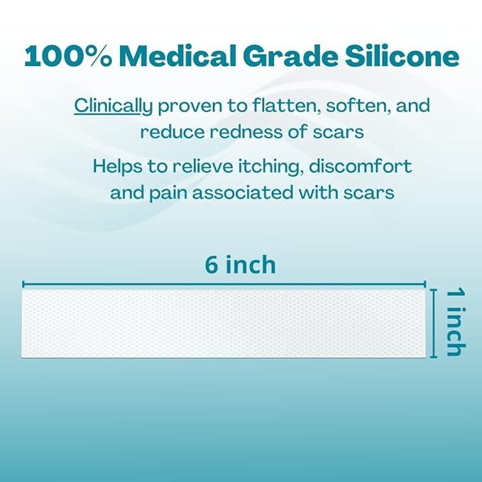 NewGel+ Advanced Silicone Scar Treatment Sheeting 1" x 6" Sheet (4 Count)