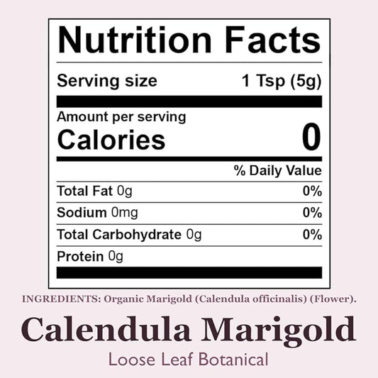 Organic Positively Botanicals Company, Calendula, Loose 4 Ounce