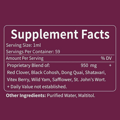 100% Natural Herbal Drops, Red Clover 2 oz