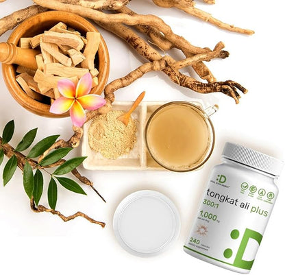 Tongkat Ali Extract 300:1 with Horny 1,100mg, 240* 240* Capsules