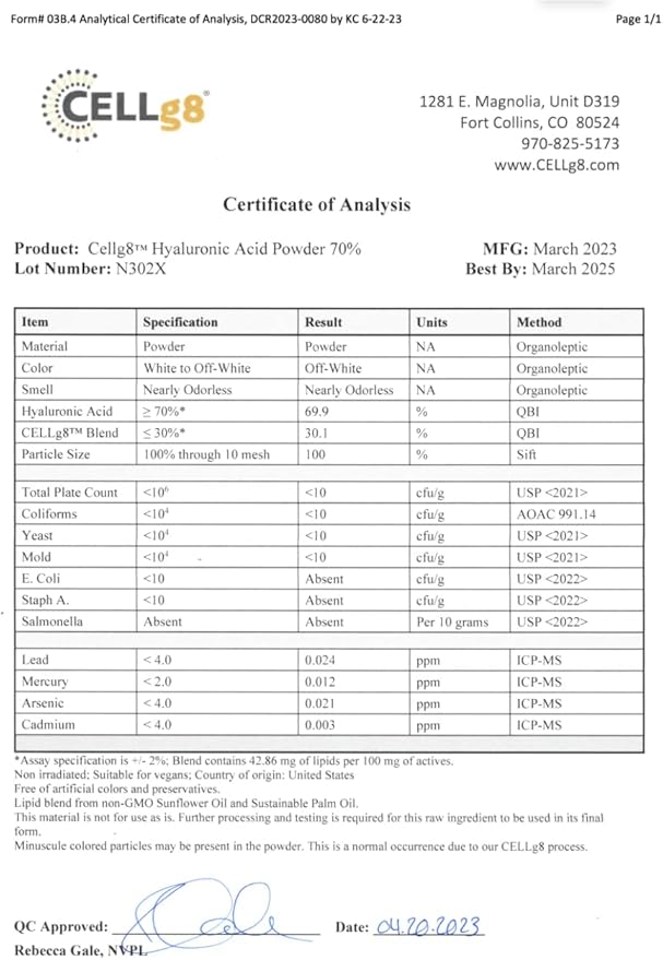 Renue By Science Hyaluronic Acid | HLA Liposomal Hyaluronic Acid Supplements | 90 Acido Hialuronico Capsules - 150mg Hylunaric Acid per Serving | Non-GMO | Made in The USA Third-Party Tested