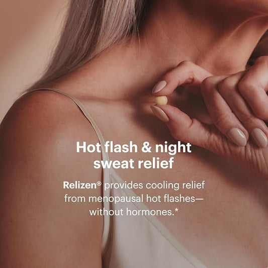 Relizen Bonafide Menopause Relief – Powerful, Hormone-Free Relief from Hot Flashes and Night Sweats During Menopause* – 30 Day Supply (60 Tablets)