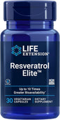 Life Extension Resveratrol Elite, trans-resveratrol, healthy 30 capsules