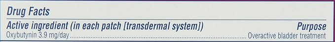 Overactive Bladder Transdermal Patch, 4 Count