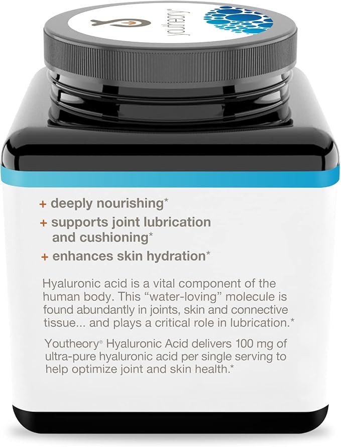 Youtheory Hyaluronic Acid Advanced with Boswellia, 120 Count (1 Bottle)