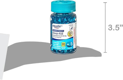 Diphenhydramine 50mg- Equate softgels Maximum Strength 100ct (Pack 1), Boxed
