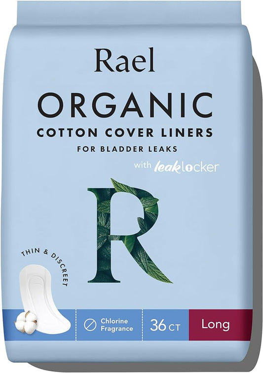 Rael Incontinence Liners for Women, Organic 4 Layer 36 Count)
