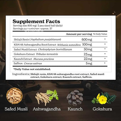 Pure Himalayan Shilajit Gold+ (Pack of 2) 60 60 gm| 16,000 ft -600mg