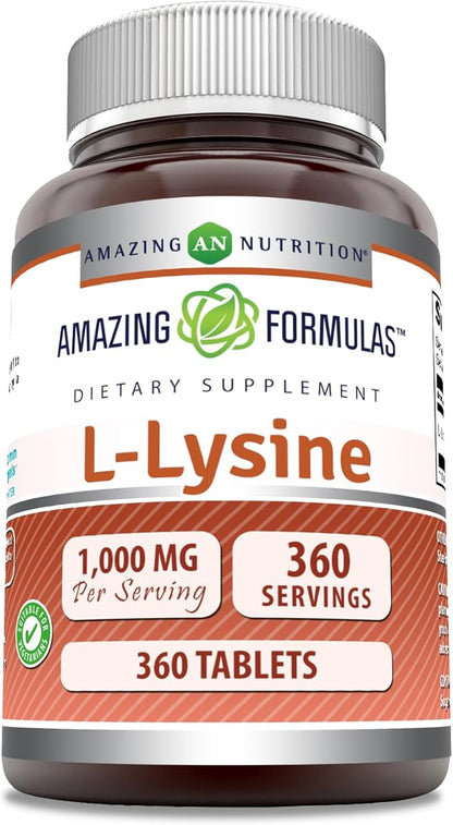 Amazing Formulas L-Lysine 1000 Mg 360 Tablets