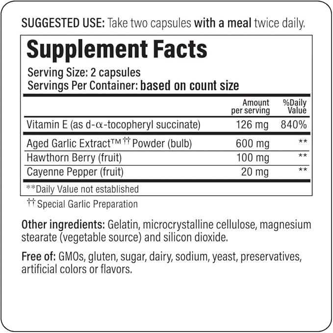 Kyolic Aged Garlic Extract Formula 106, 100 Capsules