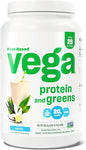 Vega Protein and Greens Protein Powder, Vanilla 20g Plant 1.9lbs