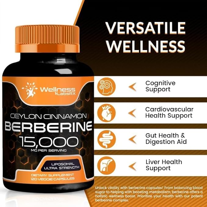Berberine Supplement 1500mg 2 Packs