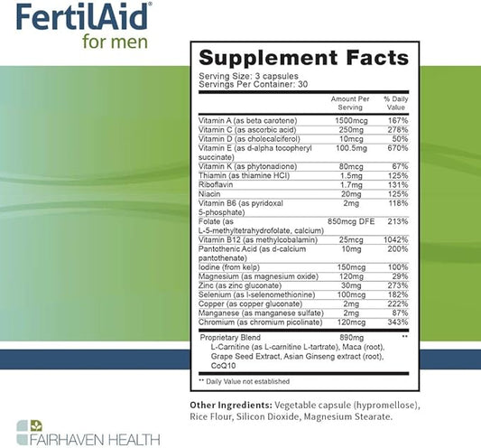 Fairhaven Health FertilAid for Men, MotilityBoost, and Countboost Combo | Fertility Supplements for Men | Male Fertility Supplement with Conception Vitamin and Fertility Support Prenatal Formula