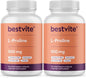 BESTVITE L-Proline 500mg (240 Vegetarian Capsules) (120 x 2) - No Stearates - No Fillers - Vegan - Gluten Free - Non GMO