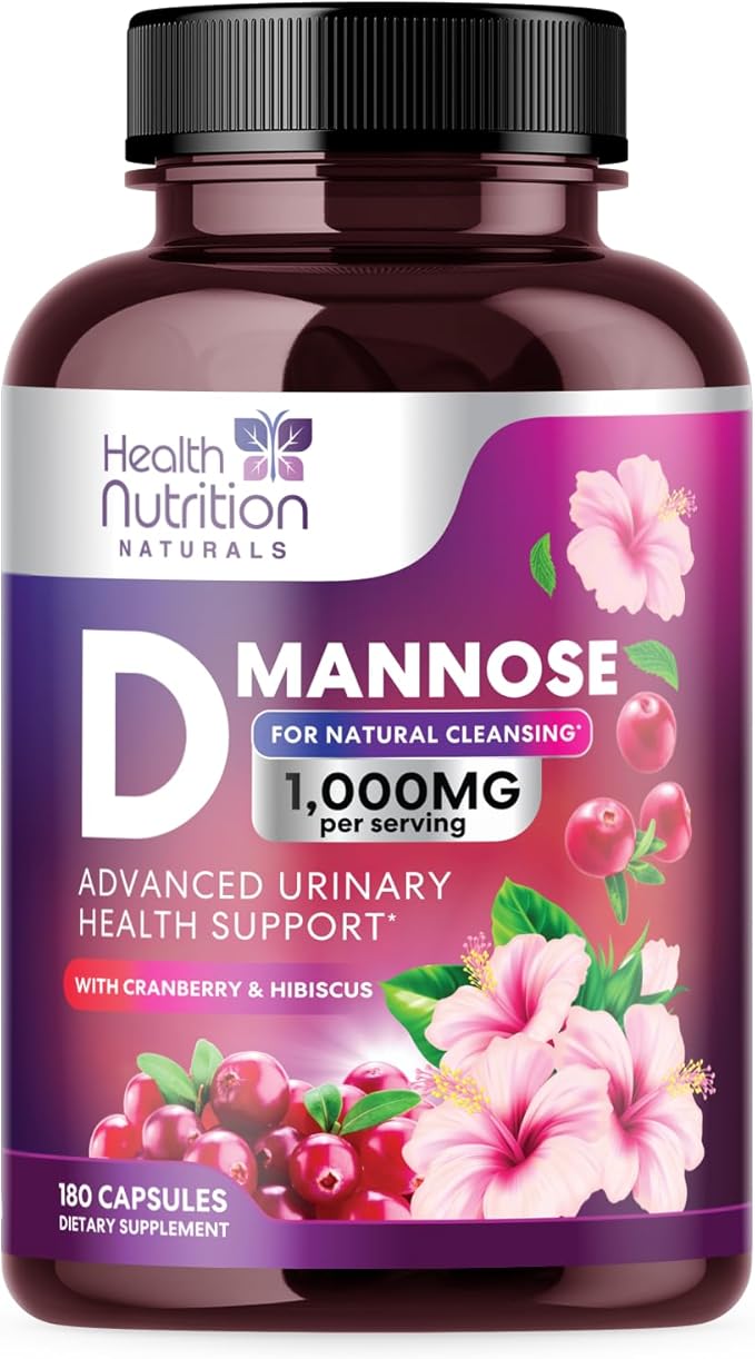 D-Mannose & Cranberry Extract 1350mg Advanced 180 Capsules