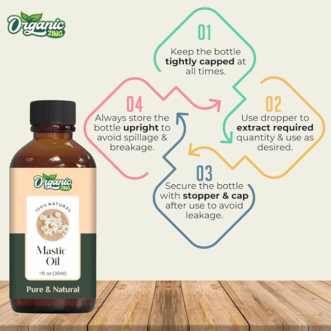 Mastic (Pistacia Lentiscus) Oil | Pure & Natural Essential Oil for Skincare, Aroma & Massage- 30ml/1.01fl oz