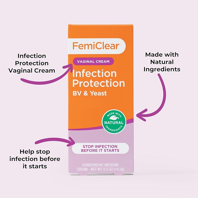 FemiClear BV & Yeast Infection Cream - Natural Homeopathic Feminine Care & Protection