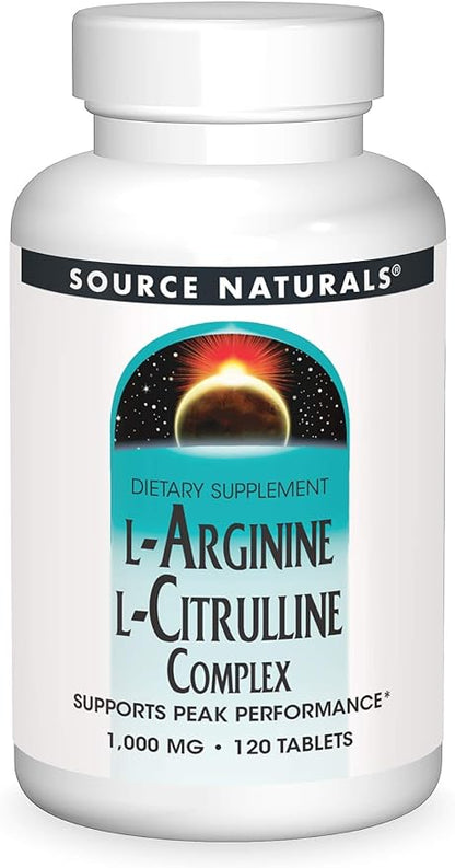 Source Naturals L-Arginine L-Citrulline Complex, 120 1000 mg
