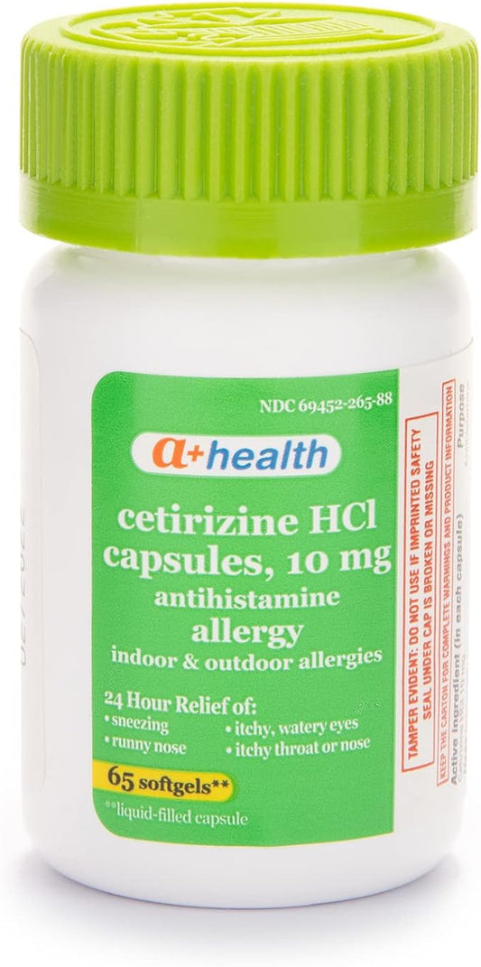Cetirizine Hcl 10 Mg Liquid Gels, 24 Hour 65 Count