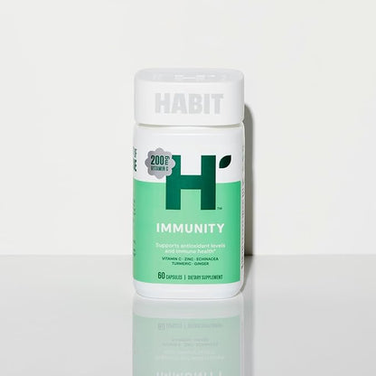 Habit Immunity Supplement (60 Capsules) - New Look, Echinacea, Elderberry, Turmeric, Zinc Blend to Support Immune Health and Antioxidant Levels, Vegan, Non-GMO (1 Pack)
