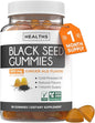 Black Seed Oil Gummies - Natural Ginger Ale Flavor (Non-GMO & Vegan) Cold-Pressed Nigella Sativa Producing Pure Black Cumin Seed Oil - 500mg Per 2 Gummy Serving