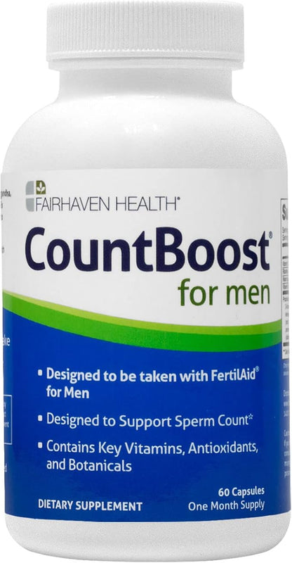 Fairhaven Health CountBoost for Men Optimal CoQ10-60 Capsules