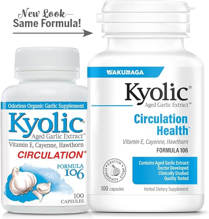 Kyolic Aged Garlic Extract Formula 106, 100 Capsules