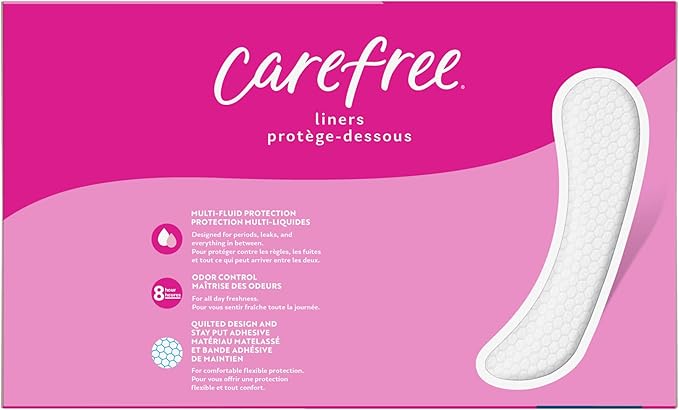 Carefree Panty Liners, Extra Long Liners, 100ct (Packaging 2)