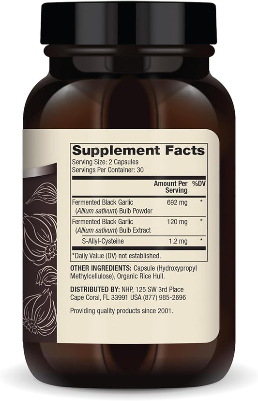 Dr. Mercola Fermented Black Garlic, 30 (60 Capsules),