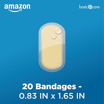 Amazon Basic Care Advanced Fast Healing 0.83 x 1.65 inches (20 Count)