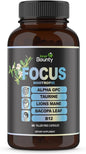 Focus 14-in-1 Nootropic Brain Supplement B12, Taurine, 60 Filler