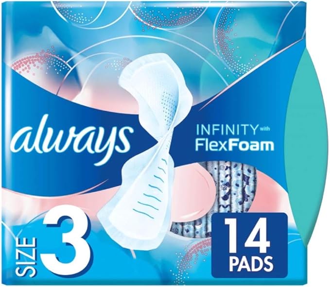 Always Infinity Size 3 Feminine Pads 14 Count